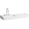 Image de LAUFEN Kartell lavabo, encastré, tablette à droite, 2 trous pour robinetterie, sans trop-plein, 1200x460mm, H8133320008151