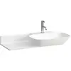 Image de LAUFEN INO lavabo, 1 trou pour robinet, sans trop-plein, tablette c ©ramique   gauche, 900x450mm, H8133014001111