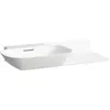 Image de LAUFEN INO lavabo, sans trou pour robinetterie, avec trop-plein, tablette céramique à droite, 900x450mm, H8133027571091