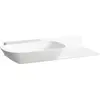 Image de LAUFEN INO lavabo, sans trou pour robinetterie, sans trop-plein, tablette céramique à droite, 900x450mm, H8133027571121
