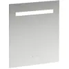 Image de Miroir Leelo courant avec éclairage LED horizontal intégré, cadre en aluminium, 600 mm, version avec 3 interrupteurs à capteur tactile, H4476339501441
