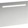 Image de Miroir Leelo courant avec éclairage LED horizontal intégré, cadre en aluminium, 900 mm, version avec 1 interrupteur à capteur tactile, H4476529501441