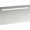 Image de Miroir Leelo courant avec éclairage LED horizontal intégré, cadre en aluminium, 1300 mm, version avec 1 interrupteur à capteur tactile, H4476829501441