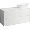 Image de LAUFEN The New Classic Sideboard, découpe à droite, 1175x455x600mm, 2 tiroirs, pour bac à linge H812852/3, H4060840856281