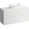 Image de LAUFEN The New Classic Sideboard, découpe au centre, 1175x455x600mm, 2 tiroirs, pour bac à linge H812852/3, H4060220856311
