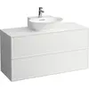 Image de LAUFEN The New Classic Sideboard, découpe au centre, 1175x455x600mm, 2 tiroirs, pour lave-mains à poser H816852, H4060240856311
