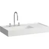 Image de LAUFEN Kartell lavabo à poser, tablette à droite, 3 trous pour robinetterie, sans trop-plein, 900x460mm, H8183387571581