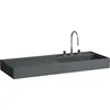 Image de LAUFEN Kartell lavabo, encastré, tablette à gauche, 3 trous pour robinetterie, sans trop-plein, 1200x460mm, H8133337581581