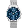 Image de Montre chronographe avec cadran bleu et bracelet en maille 1514052