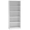 Image de Hucoco - Florence - Bibliothèque Contemporaine 5 Niches Salon/bureau/chambre 30x60x182 - Meuble De Rangement Multifonctionnel Livres Dèco