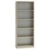 Image de Hucoco - Florence Bibliothèque Contemporaine 5 Niches Salon/bureau/chambre 30x60x182 Meuble De Rangement Multifonctionnel Livres Dèco