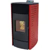 Image de NEMAXX® P12 Poêle à granulés   13,6 kW, chauffe jusqu’à 300 m³   Mode ECO, Wi-Fi Ready, minuterie hebdomadaire et thermostat de surchauffe   Rouge
