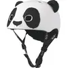 Image de Micro Mobility Micro casque Panda, casque avec visière ouverte, construction en coque dure, système de fermeture par encliquetage, Matt