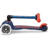 Image de Micro trottinette pour enfants Mini Micro Deluxe pliable LED bleu marine réglable