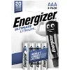 Image de Pile Lr3 (aaa) Energizer Ultimate Fr03 Lithium 1250 Mah 1.5 V 4 Pc(s)