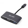 Image de Adaptateur multiport LMP-USB-C (m) vers VGA & USB 3.0 (f) & USB-C chargement, aluminium, gris espace