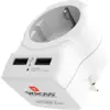 Image de Adaptateur Chargeur Voyage 2 USB A 7A Europe vers UK 2/3 poles Blanc Skross - Neuf
