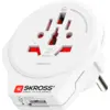 Image de Adaptateur Chargeur Voyage USB A 16A Monde vers Europe/France 2/3 poles Blanc Skross - Neuf