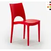 Image de 24 chaises Paris Grand Soleil Empilables pour Bars et Restaurants Polypropylène - Rouge
