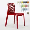 Image de lot de 22 Chaises Gruvyer Grand Soleil Empilables pour Bars et Restaurants - Rouge