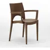 Image de lot de 24 chaises Paris Arm Grand Soleil avec accoudoirs Restaurants et bars - Marron