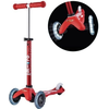 Image de Micro trottinette pour enfants Mini Micro Deluxe LED rouge - trottinette avec roues LED