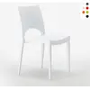 Image de Paris Grand Soleil Chaises pour cuisine maison bar polypropylène empilable - Blanc