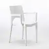 Image de Paris Arm Grand Soleil Chaises en polypropylène avec accoudoirs pour bar et restaurant - Blanc