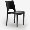 Image de Paris Grand Soleil Chaises pour cuisine maison bar polypropylène empilable - Noir