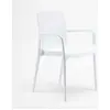 Image de Chaises Chaise de cuisine Chaise de salle à manger Boheme Arm Grand Soleil - Blanc