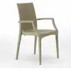 Image de 20er Bistrot Arm Grand Soleil Chaises Fauteuils pour Bar Jardin Poly Rotin - Beige