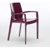 Image de Cream Grand Soleil Chaises empilables en polypropylène avec accoudoirs Cuisine Bar - Violet