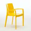 Image de Cream Grand Soleil Chaises empilables en polypropylène avec accoudoirs Cuisine Bar - Jaune