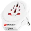 Image de Adaptateur voyage USB A Monde vers Europe 2/3 poles Blanc Skross - Neuf