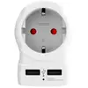 Image de Adaptateur voyage SKROSS Europe vers Royaume-Uni Blanc USB-A + USB-C 2 ports 16A 250V - Neuf
