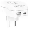 Image de Adaptateur universel de voyage SKROSS World vers Europe USB-A USB-C PD Blanc - Neuf