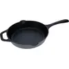 Image de Victoria 36706 Poêle en fonte à induction 30cm pour feu, grill Cast Iron Skillet sans PTFE Noir