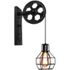Image de Applique Murale Rétro Lampe Murale Vintage Applique Murale Intérieure En Métal Pour Allée Loft Couloir E27,noir