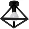 Image de Stoex - Plafonnier Triangulaire En Métal Lampe De Plafond Moderne E27, Noir Pour Loft, Café, Bar, Restaurant