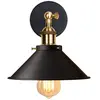 Image de Applique Murale En Fer Et Métal Applique Murale Rétro Lampe Murale Vintage Pour Chambre Bar Café Noir 22cm
