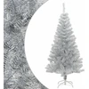 Image de Sapin de Noël artificiel avec support argenté 150 cm PET