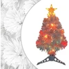 Image de Arbre de Noël artificiel pré-éclairé blanc 64 cm fibre optique