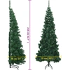 Image de Sapin de Noël artificiel d'angle Vert 210 cm PVC