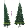 Image de Sapin de Noël artificiel d'angle Vert 240 cm PVC