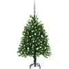 Image de Arbre de Noël artificiel pré-éclairé et boules 120 cm vert