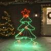 Image de Silhouette de sapin de Noël LED 144 LED 88x56 cm
