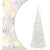 Image de Sapin de Noël artificiel escamotable 100 LED blanc 150 cm