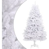 Image de Sapin de Noël artificiel à charnières avec support blanc 270 cm