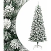 Image de Sapin de Noël artificiel à charnières avec neige floquée 240 cm