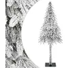 Image de Sapin de Noël artificiel Blanc 76 x 76 x 180 cm